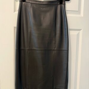 ASOS Black Leather Pencil Skirt